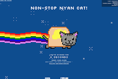 Non-Stop Nyan Cat website in 2011