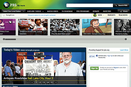 PBS website in 2011