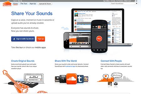SoundCloud website in 2011
