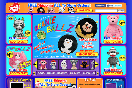 Ty website in 2011