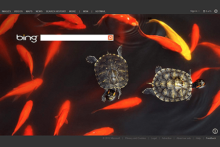 Bing website in 2012