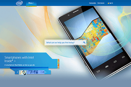 Intel website in 2012