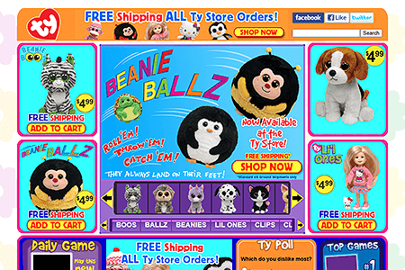 Ty website in 2012
