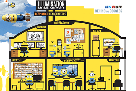 Despicable Me 2 Behind the Goggles website in 2013