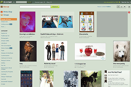 DeviantArt website in 2013