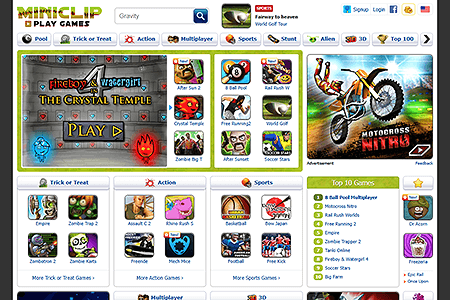 MiniClip website in 2013