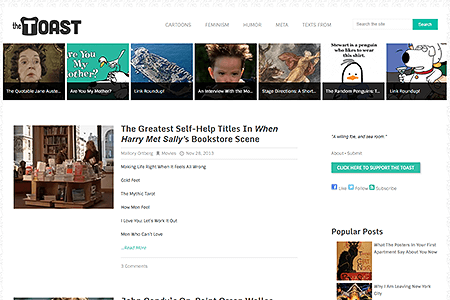 The Toast website in 2013