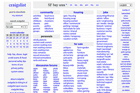 Craigslist website in 2014