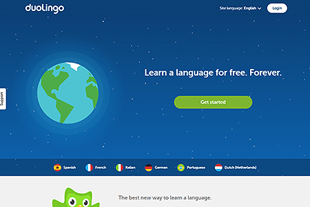 Duolingo website in 2014