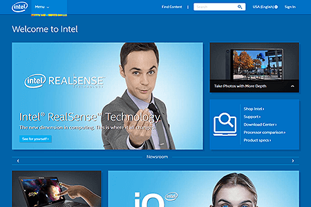 Intel website in 2014
