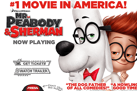 Mr. Peabody & Sherman website in 2014