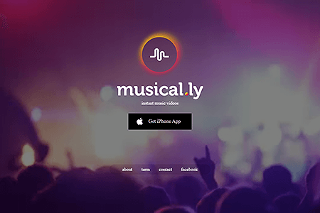 Musical.ly website in 2014