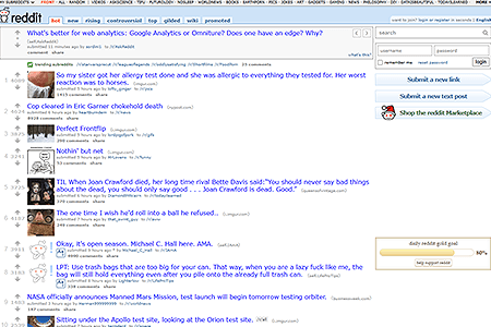 Reddit website in 2014