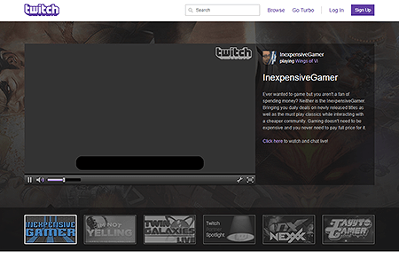 Twitch website in 2014
