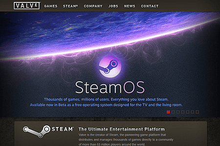 Valve Software website in 2014