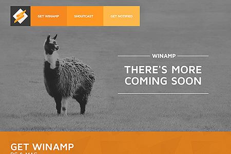 Winamp website in 2014