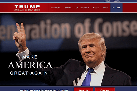 Donald J. Trump website in 2015
