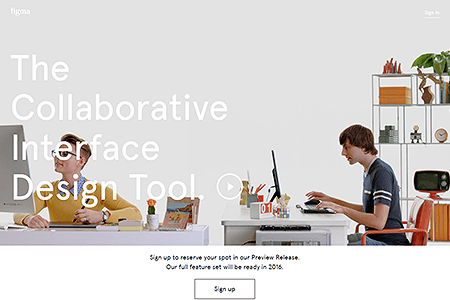 Figma website in 2015