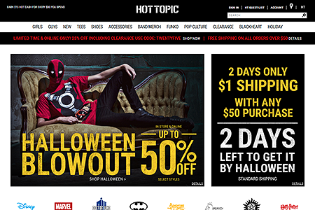 Hot Topic website in 2015