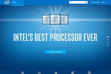 Intel website in 2015