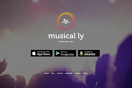 Musical.ly website in 2015