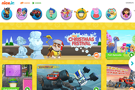 Nick Jr. website in 2015