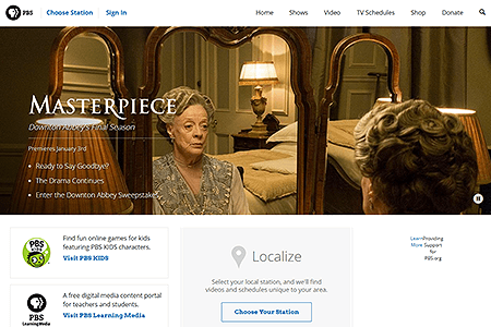 PBS website in 2015