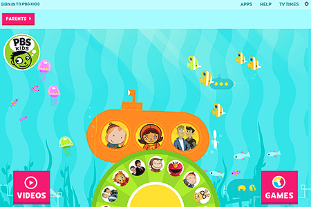 PBS Kids website in 2015