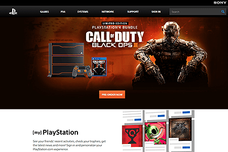 PlayStation website in 2015