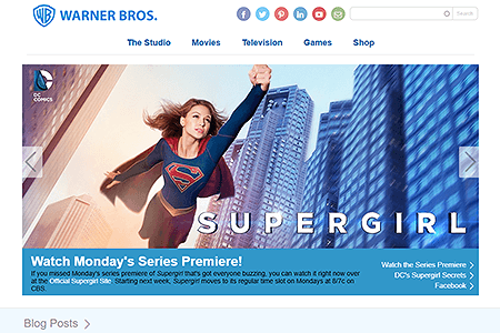 Warner Bros. website in 2015