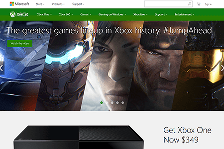 Xbox website in 2015