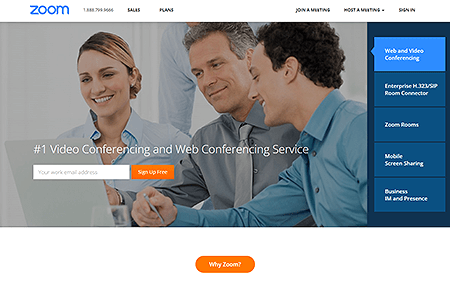 Zoom website in 2015