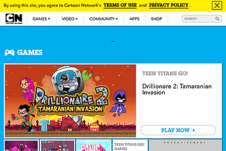 Cartoon Network website in 2016