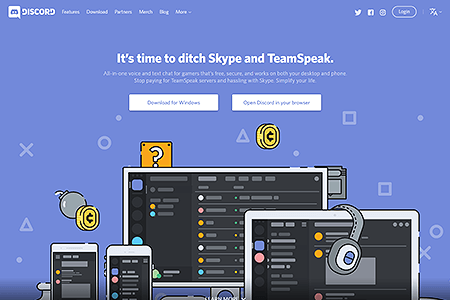Discord website in 2016