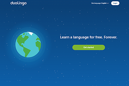 Duolingo website in 2016