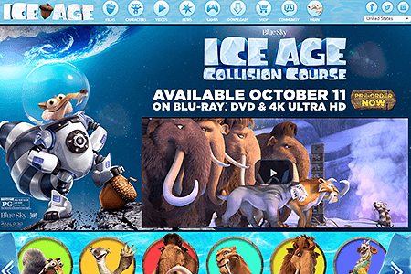 Ice Age Movies website in 2016