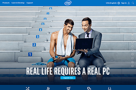 Intel website in 2016