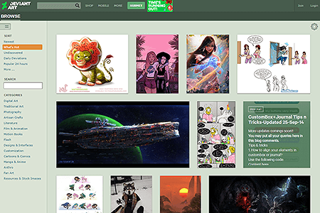 DeviantArt website in 2017