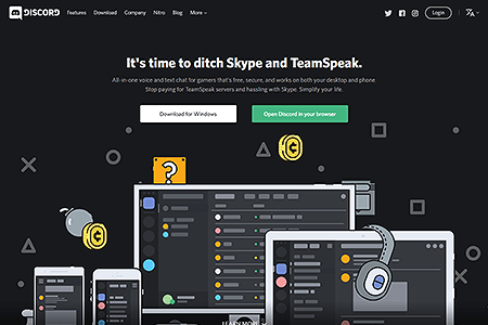 Discord website in 2017