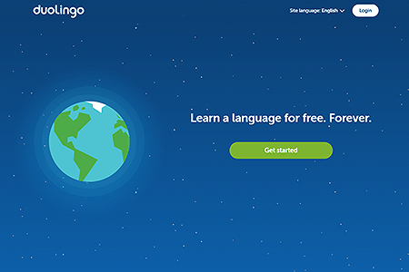 Duolingo website in 2017