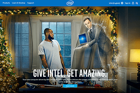 Intel website in 2017