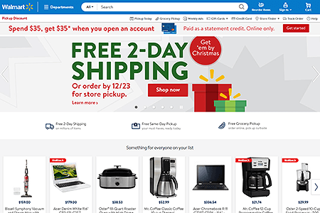 Walmart website in 2017