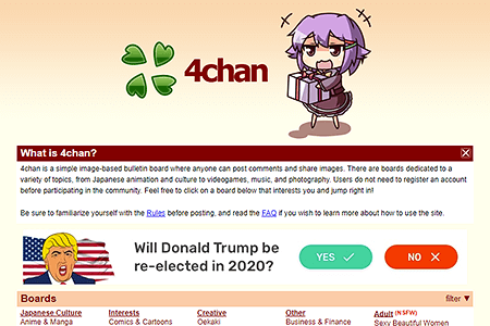4chan website in 2018