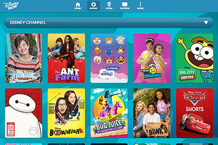 Disney Channel website in 2018