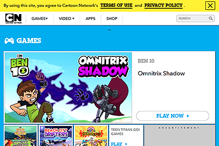 Cartoon Network website in 2019