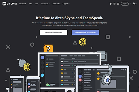 Discord website in 2019