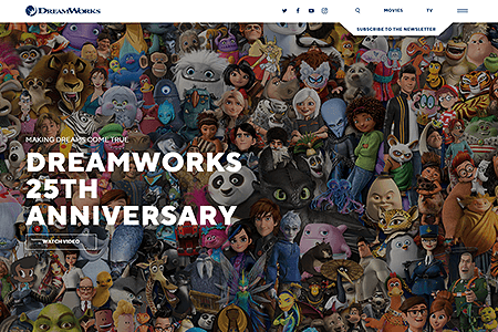 DreamWorks website in 2019