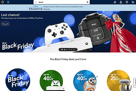 Walmart website in 2019