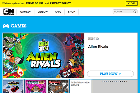 Cartoon Network website in 2020