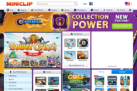 MiniClip website in 2020